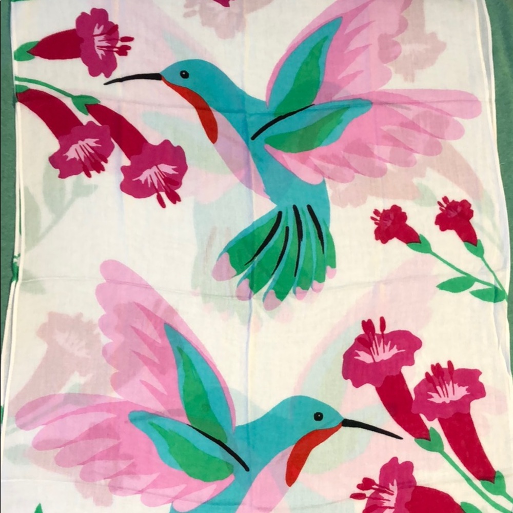 kate spade Scarf- Hummingbird Cream/Multicolor
